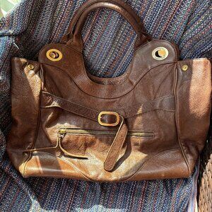 Foley & Corinna JetSetter Tote Bag Brown Leather